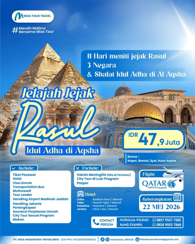 Poster Tour Mancanegara Bersama Miza Travel Bogor