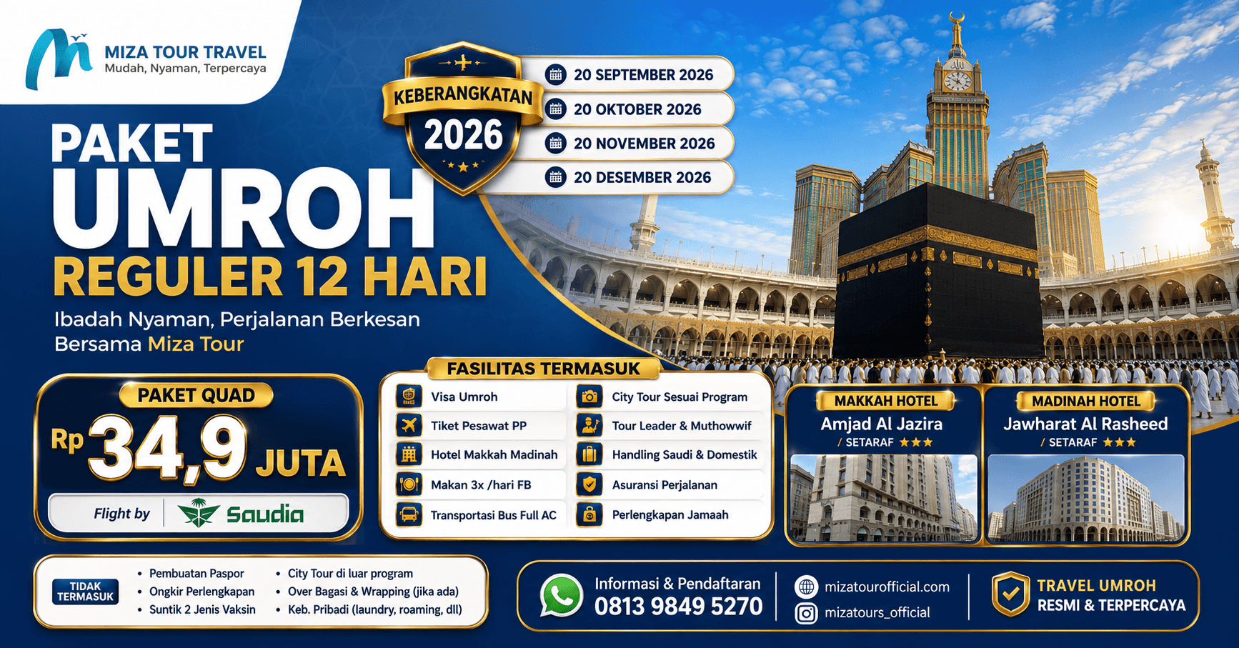 Paket Umroh Reguler 12 Hari